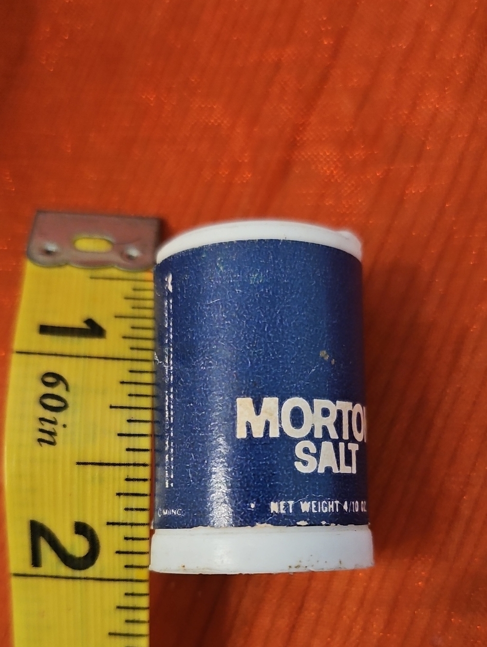 Miniature Morton Salt.